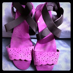 Purple summer sandals